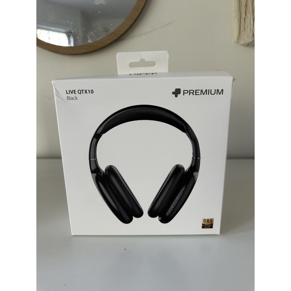 HIPER LIVE QTX10 Black Bluetooth Headphones Deep Bass USB-C Over-Ear